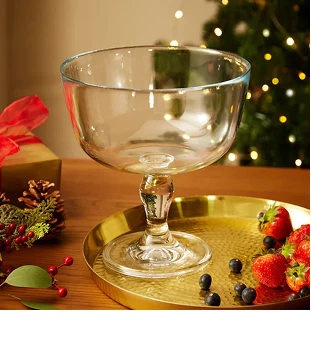 Glass trifle bowl