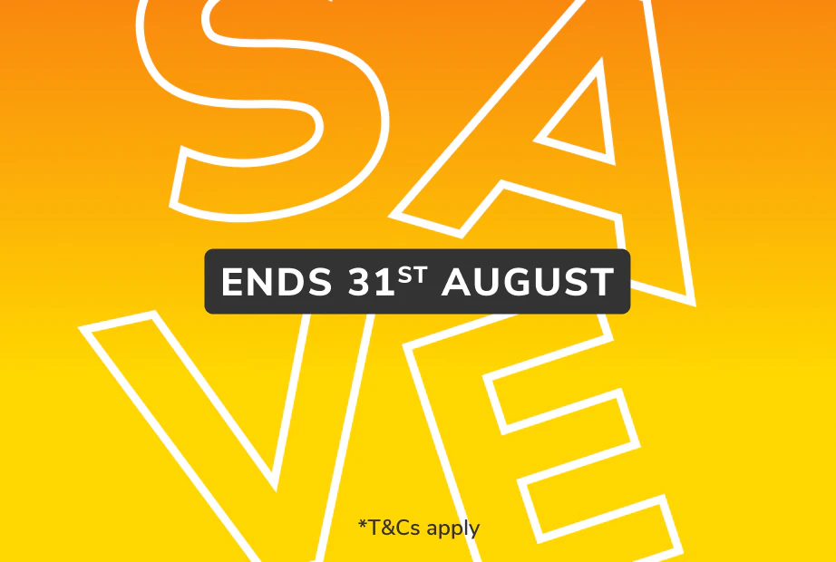 Ends 31st August *T&Cs apply