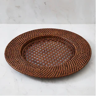 Rattan charger plate