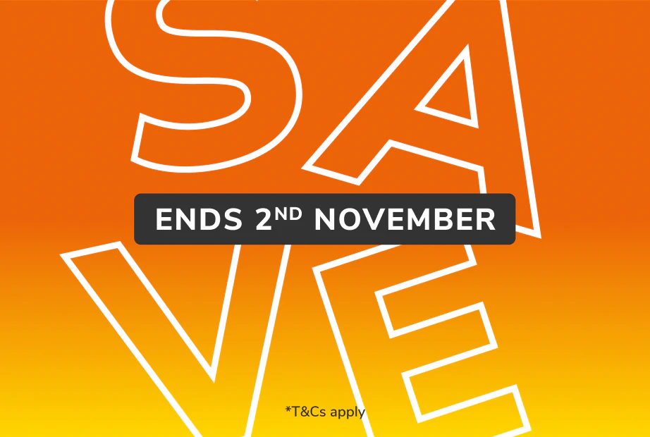 Ends 2nd November. T&Cs apply