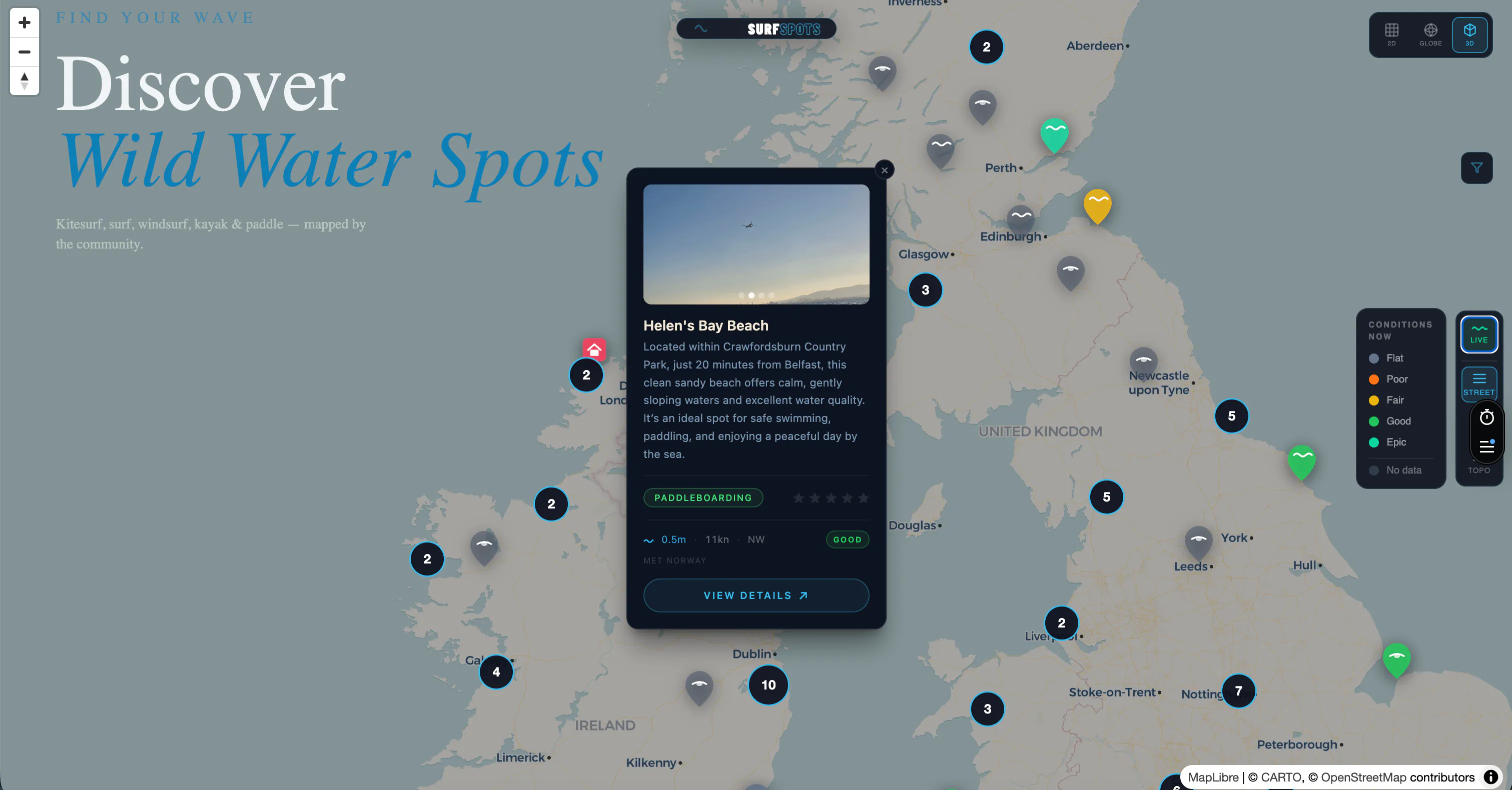 SurfSpots desktop