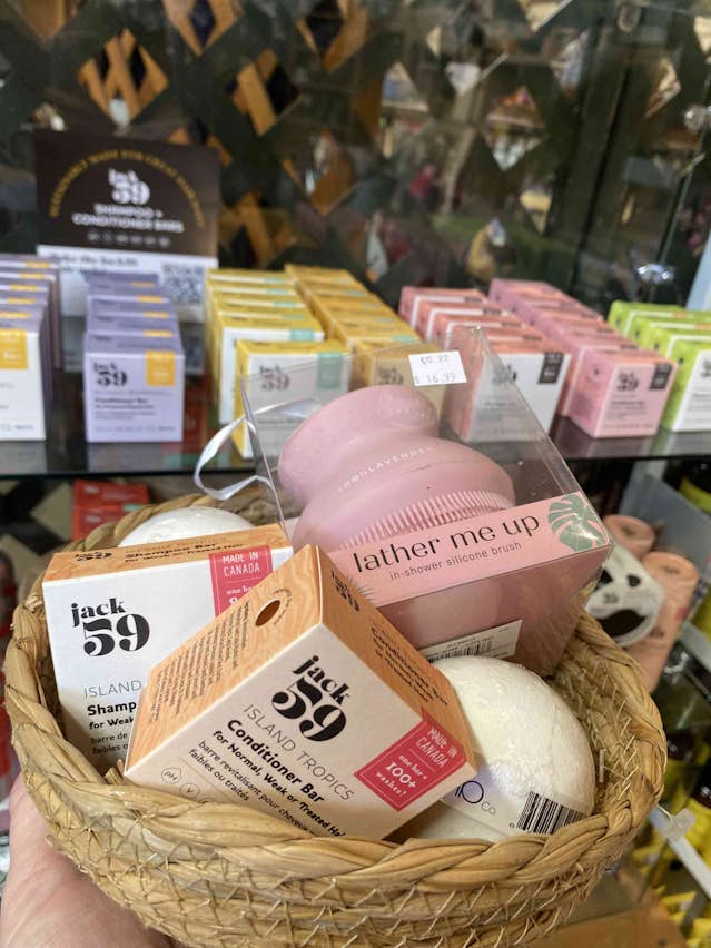 jack59 bath and shower products on display