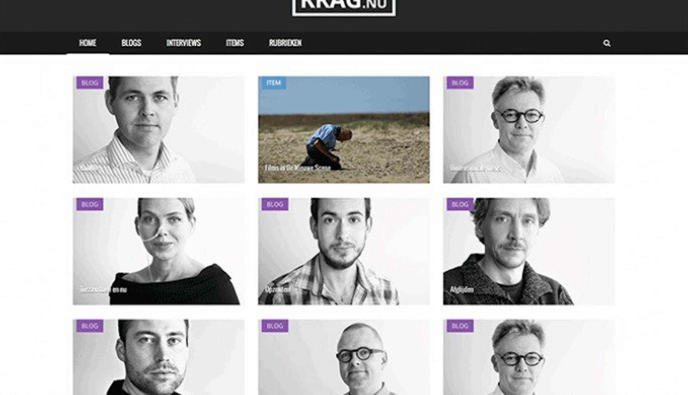 Screenshot website Krag.nu