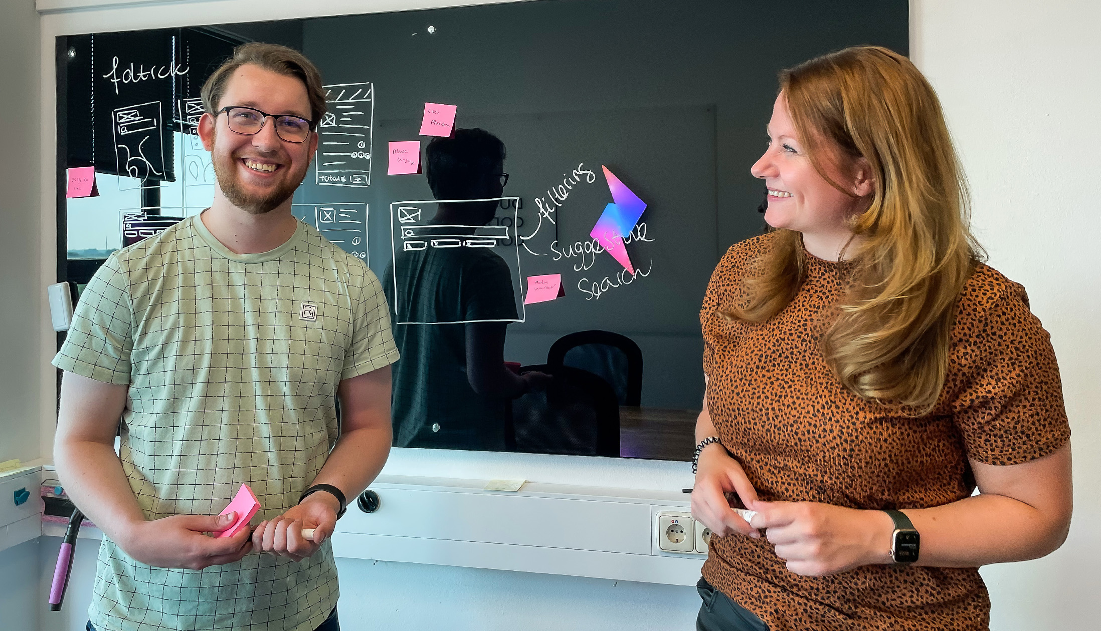 Developer Stijn and designer Sanne
