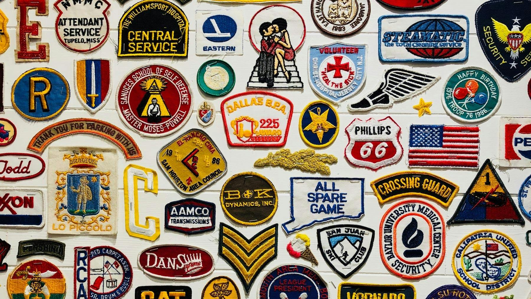  Embroidered retro American patches 