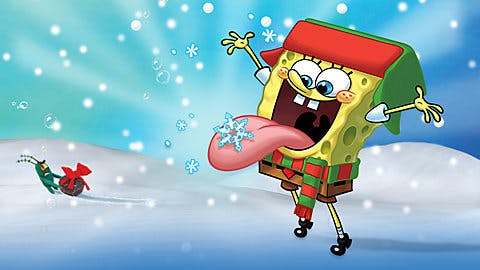 spongebob square pants holiday scene