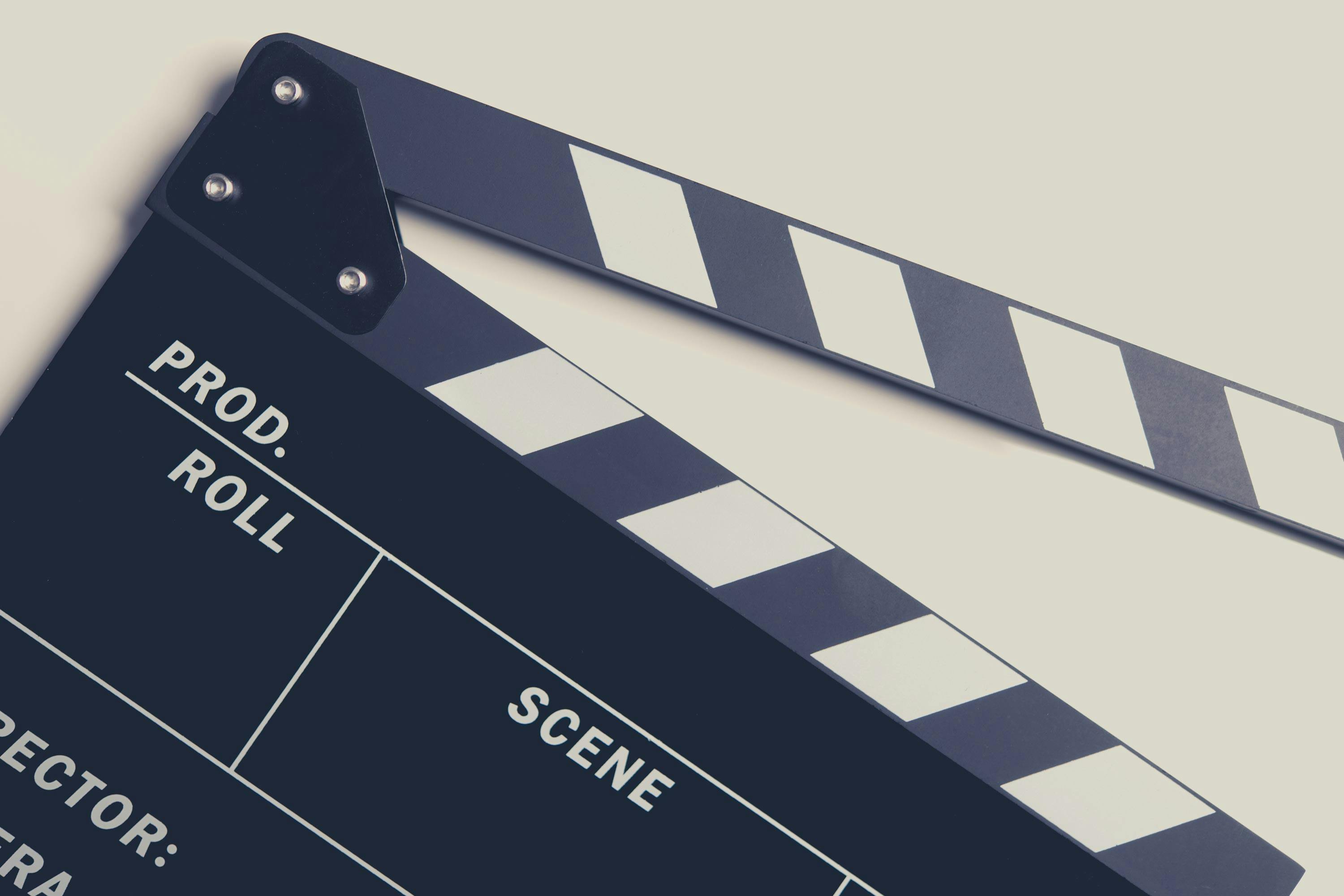 close up of a film making clapperboard 
