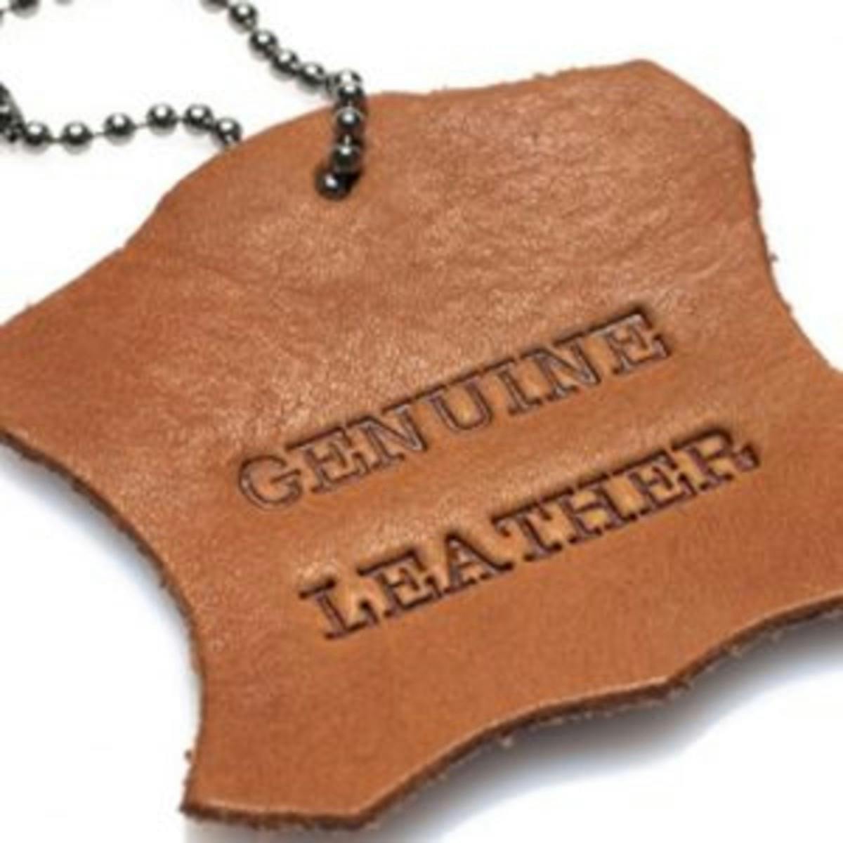  Genuine leather tag