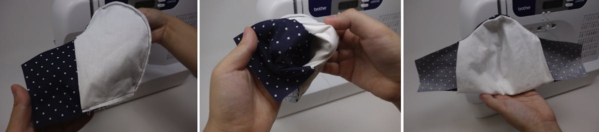  face mask sewing flip inside out