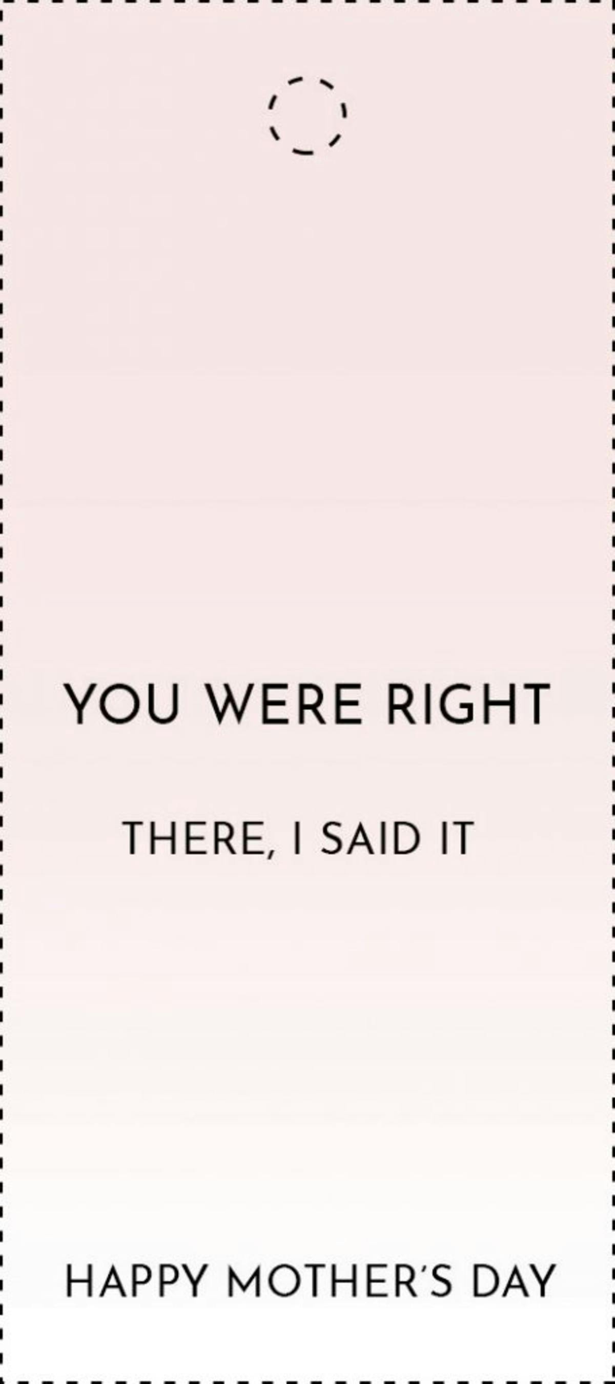 You were right Mother's Day Hang Tag Design You were right Mother's Day Hang Tag Design