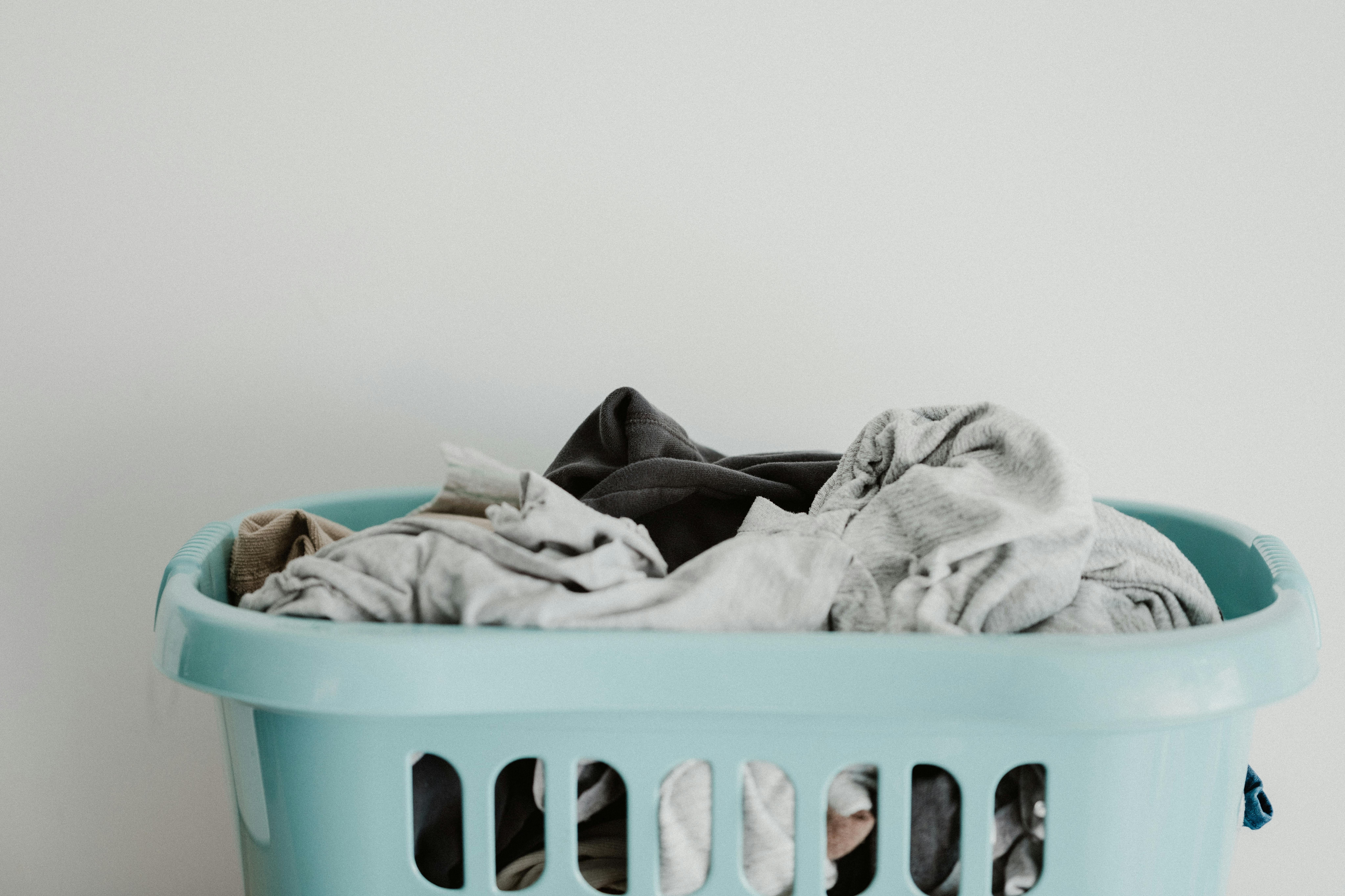 laundry in a laundry basket