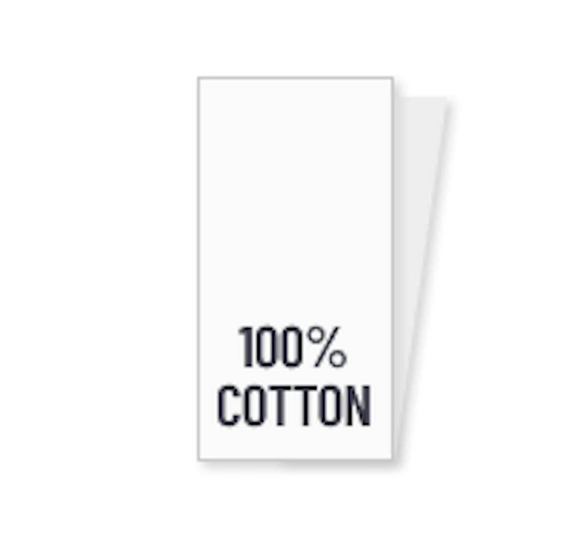 100% Cotton clothing label
