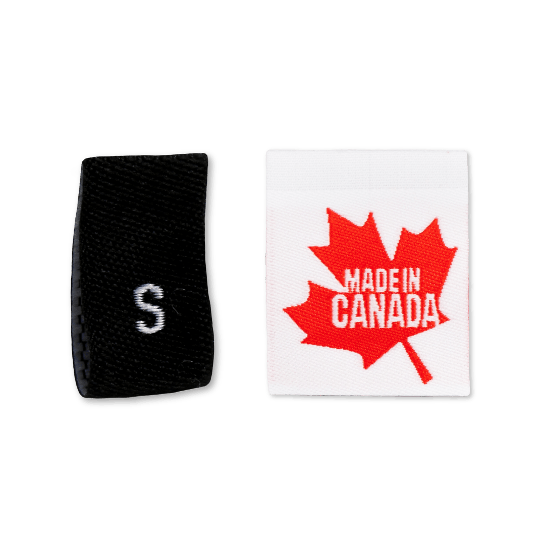  Size S and Made In Canada premade label.