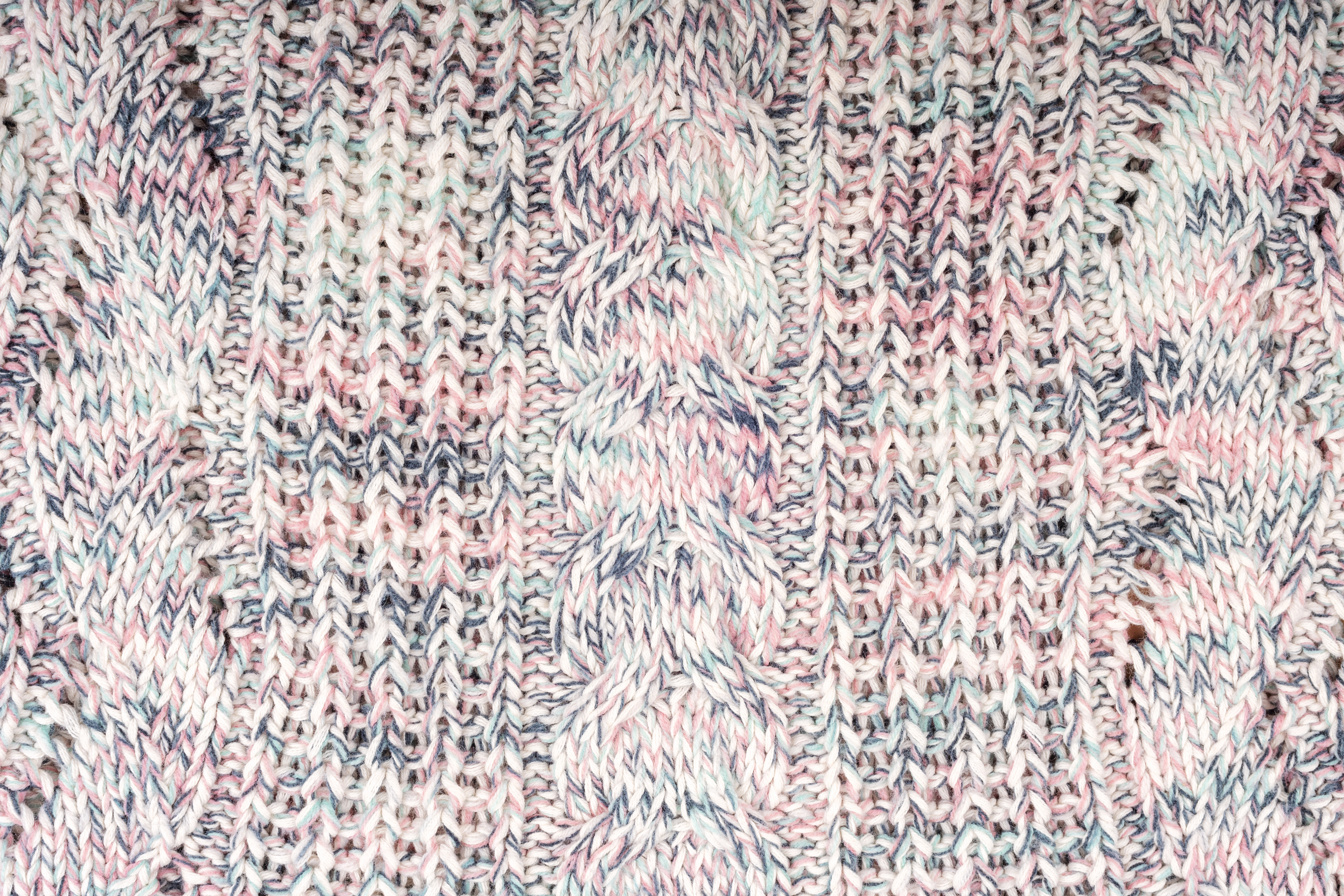 close of of knitted melange wool jersey