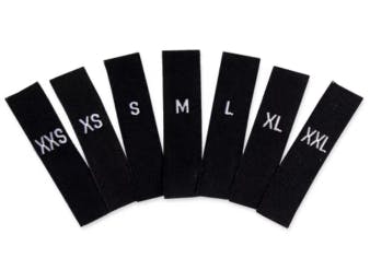  Premade size labels black