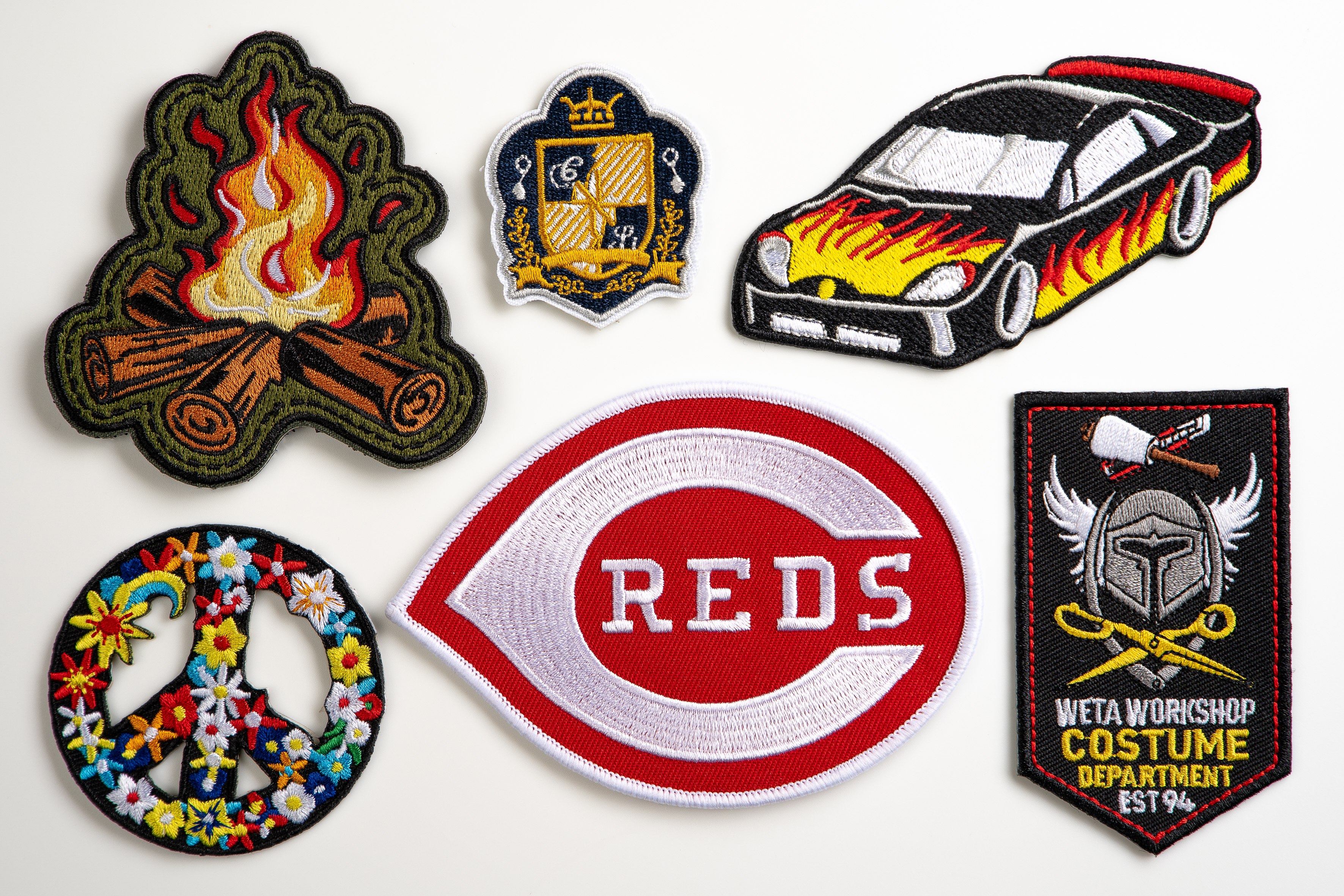 Custom Patches - 50 - VELCRO® Brand Backed sold - Your own artwork - Up to 10 Colors - A USA Company