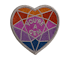 An Embroidered Patch in a Heart Shape