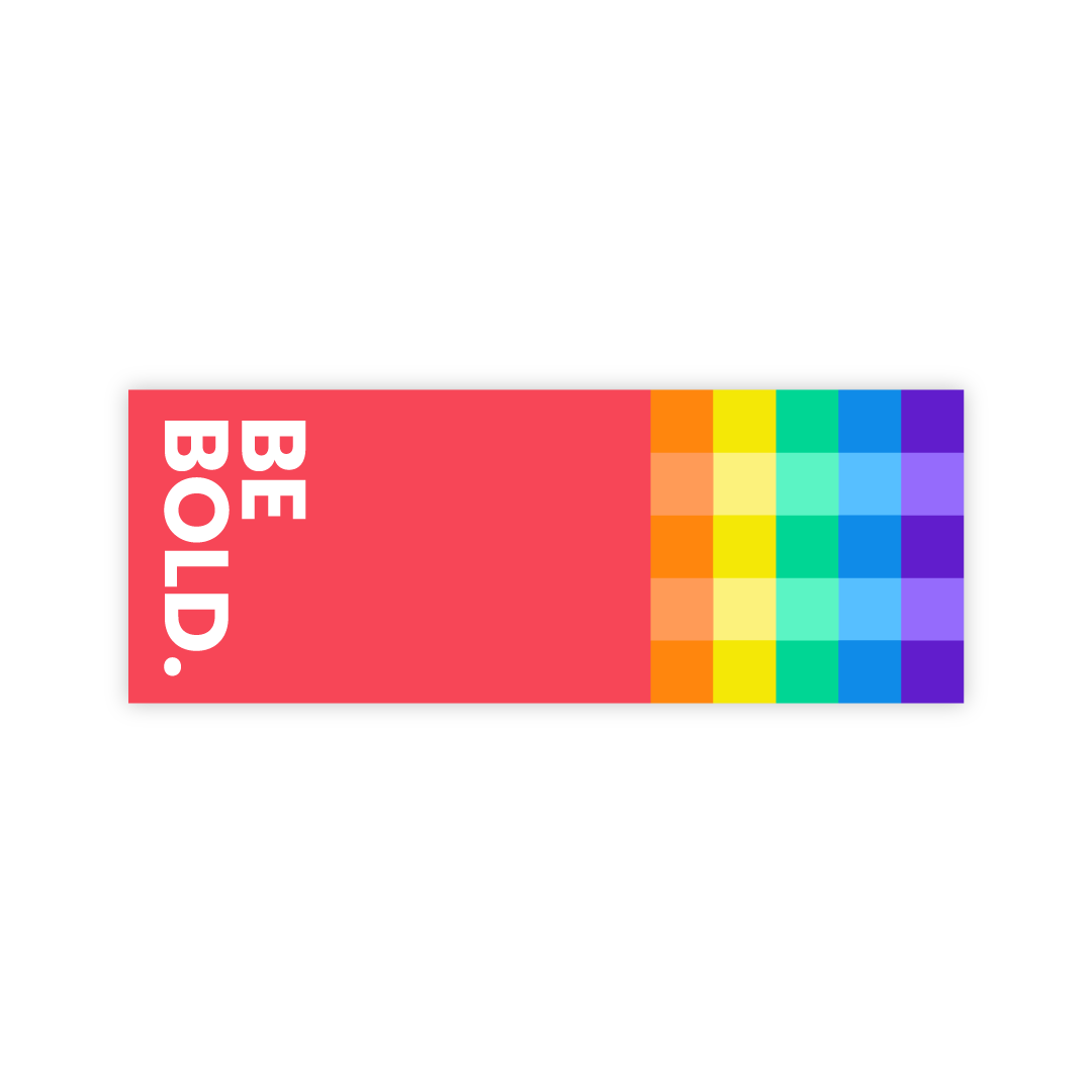  Be Bold: Flach aufgenähtes gewebtes Etikett
