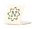 A Cotton Label with an N in a dark green print