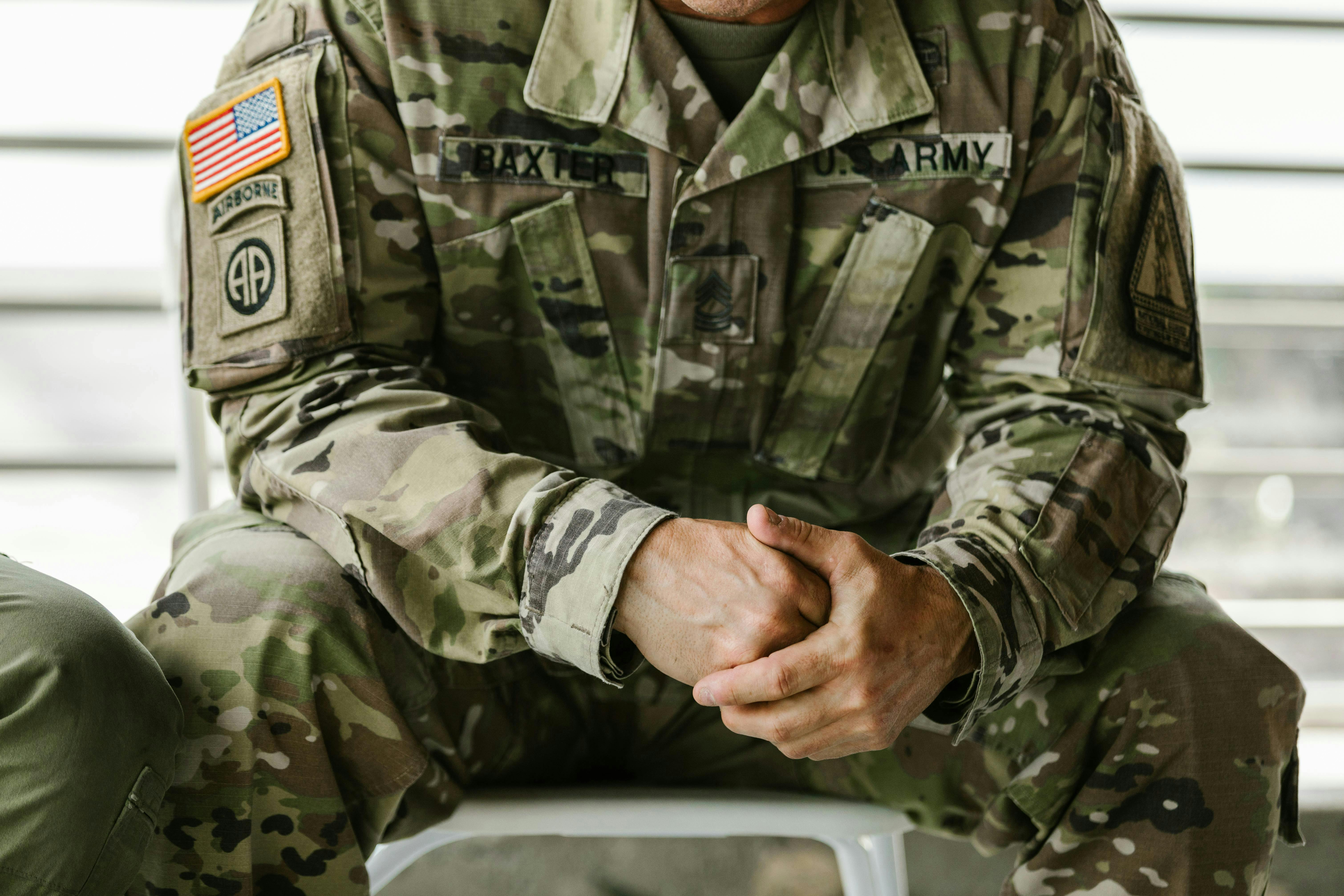  american flag patch on army clothing