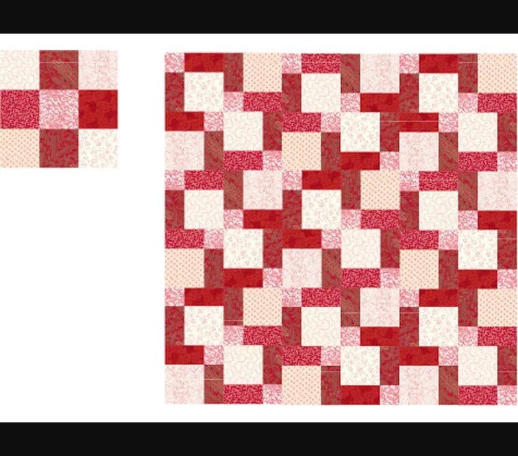  modèle de patchwork à 9 carrés pour débutant