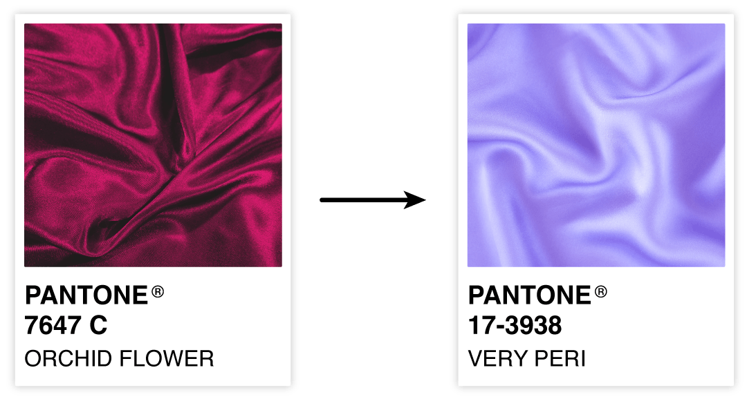  Colori Pantone del 2022 in formato campione