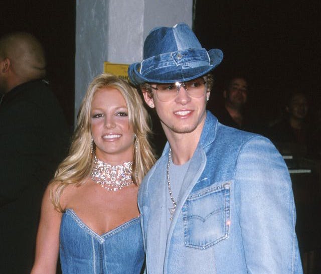  britney spears en justin timberlake in demin