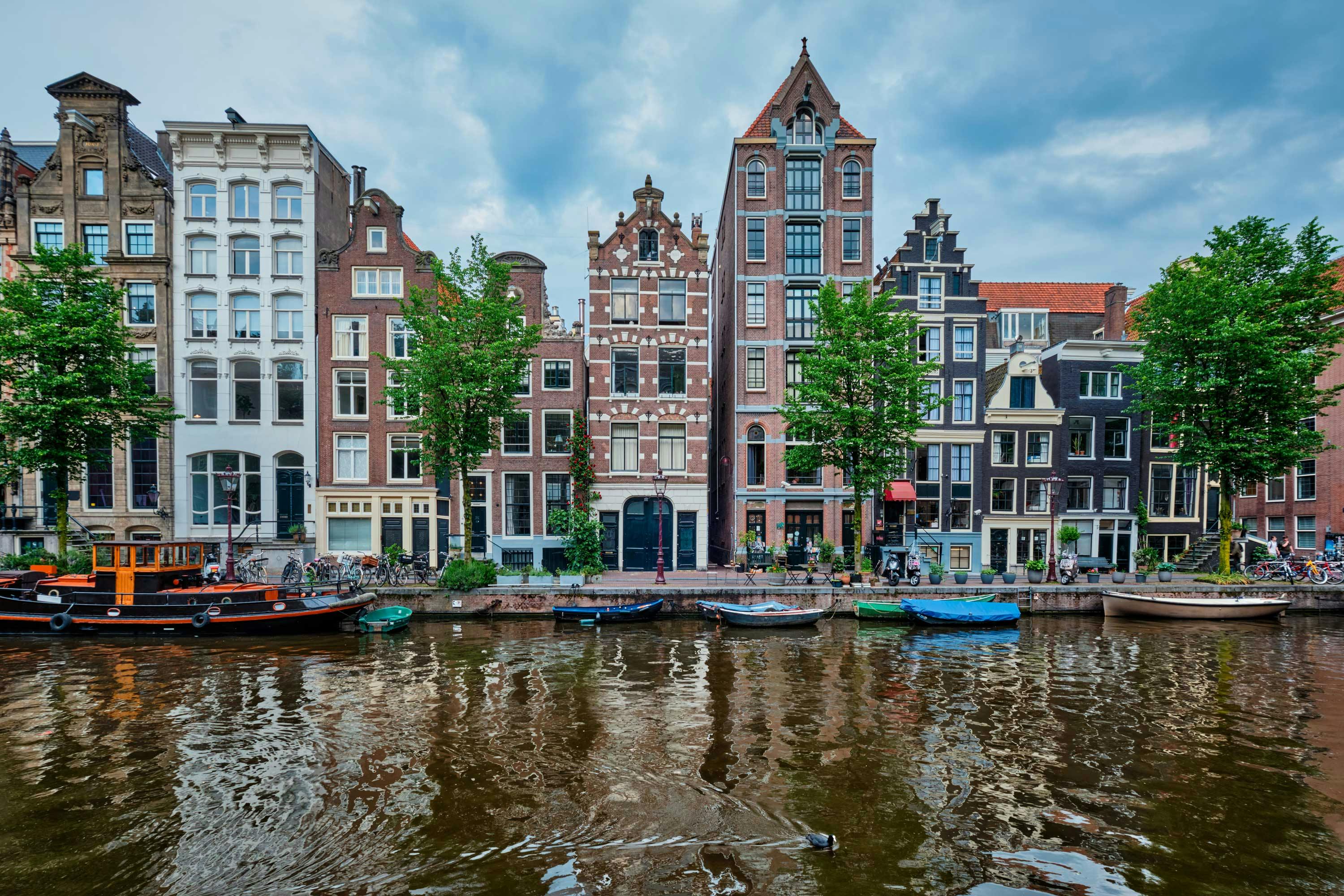 Canal and buildings in Amsterdam