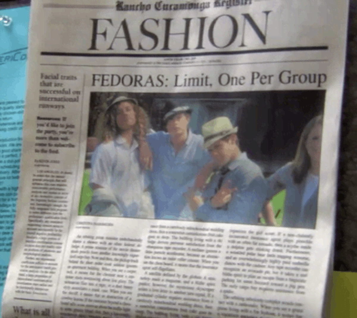  Fedoras: Limit, One Per Group