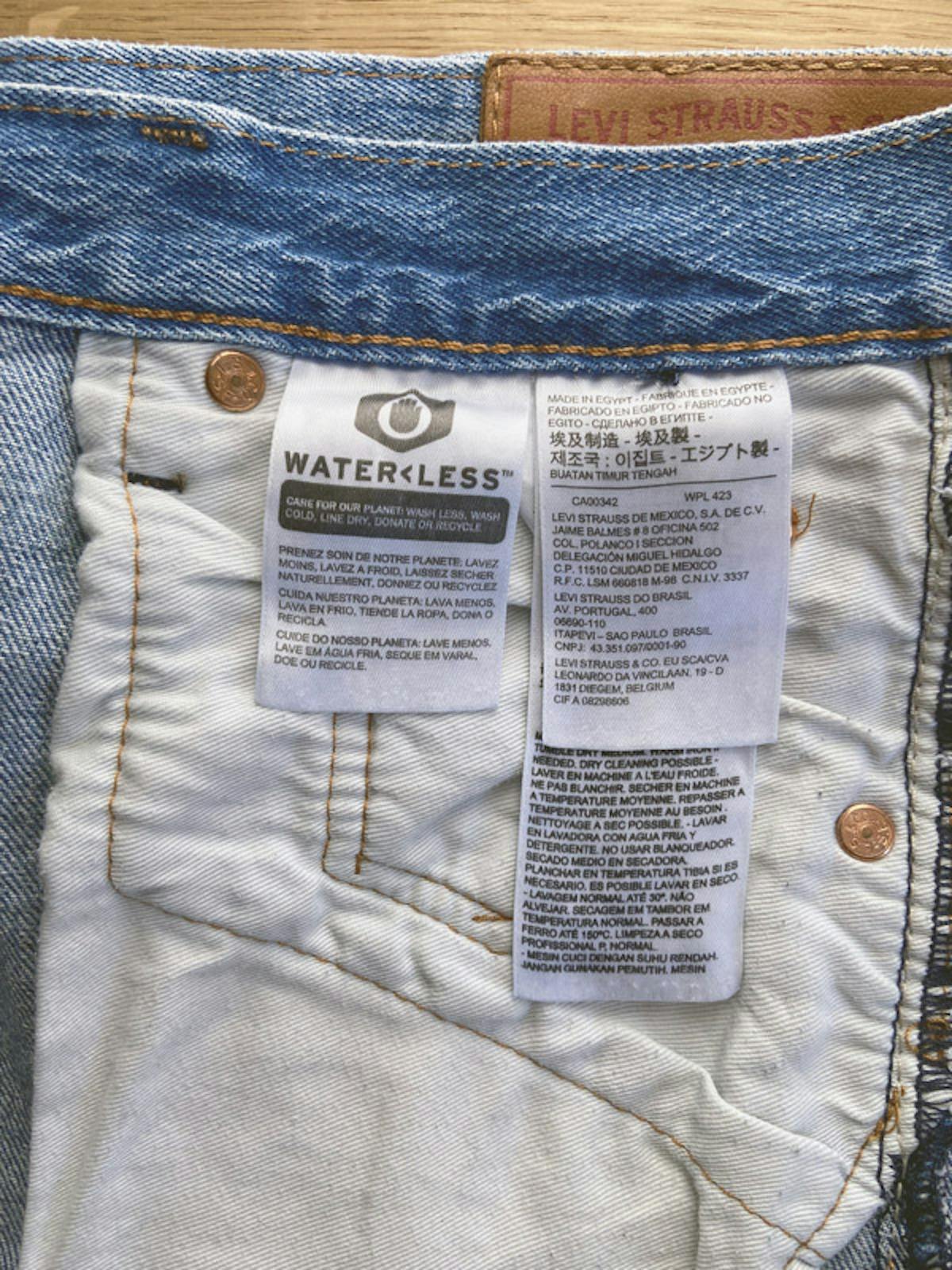 Levi Strauss tests 100% recycled water in parts of its jeans