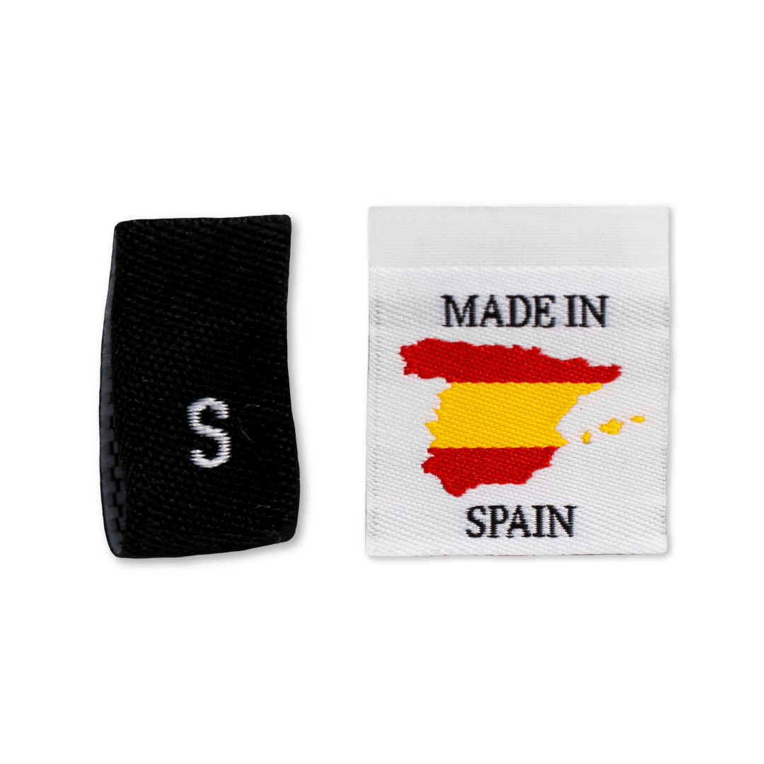   Talla S y etiqueta prefabricada Made In Spain.