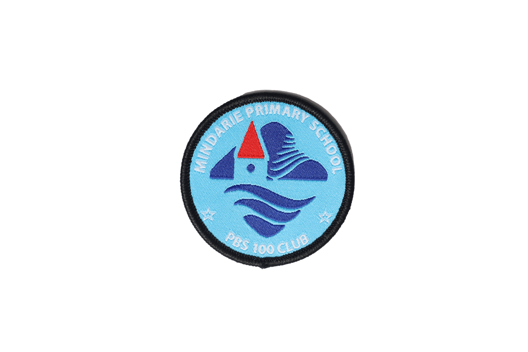  A Woven Patch with merrow edge.