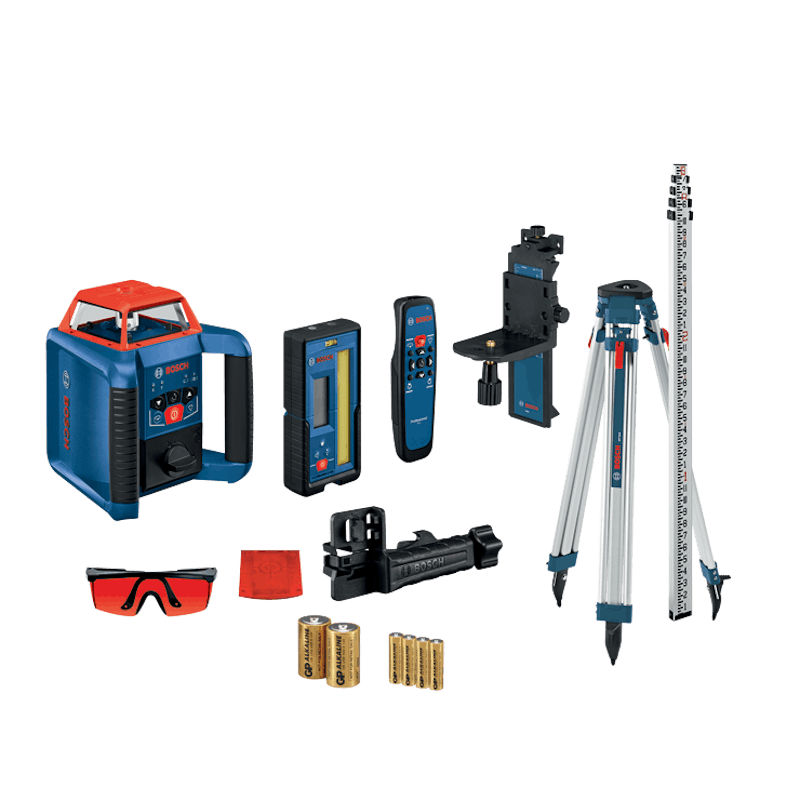 Dual slope store rotary laser level