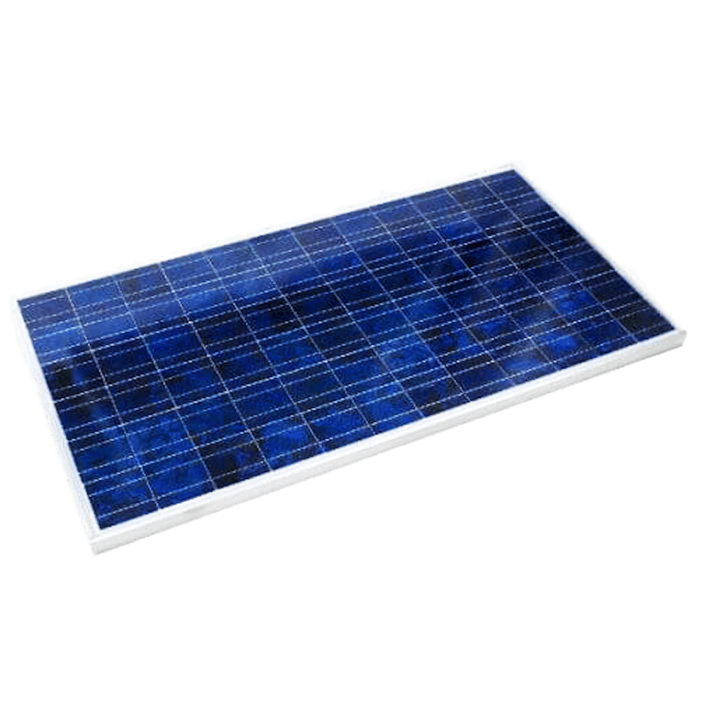 Polykristallijn zonnepaneel Voorbeeld van een polykristallijn zonnepaneel