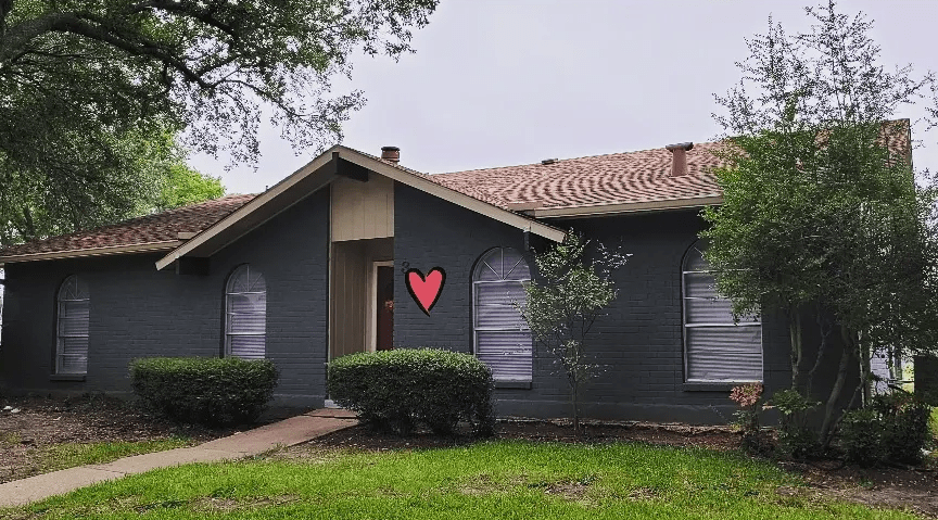 Photo of Meaghan's new house in Garland, Texas.