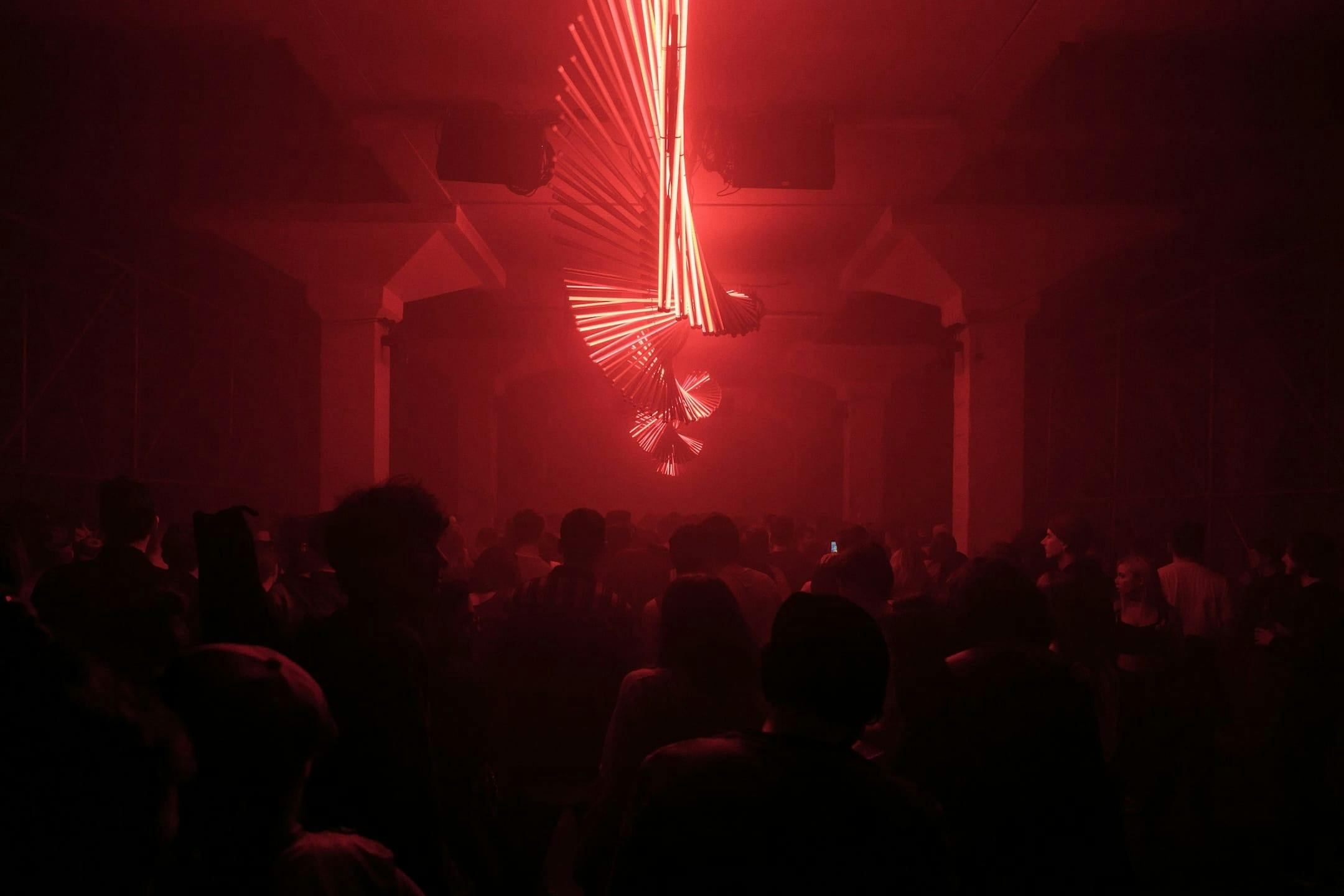 Stock image of a dark club