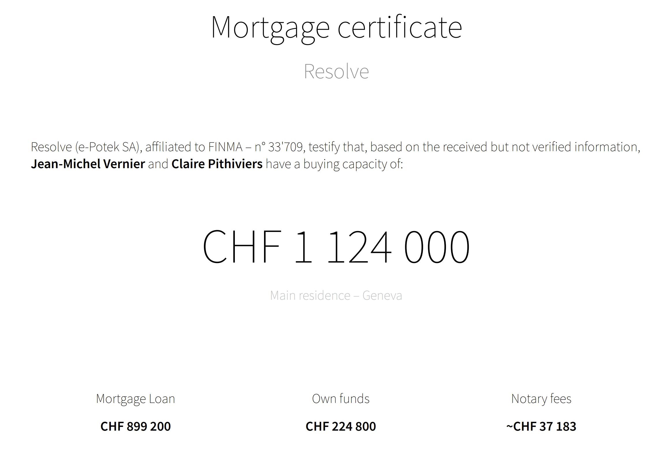 Il certificato di finanziamento