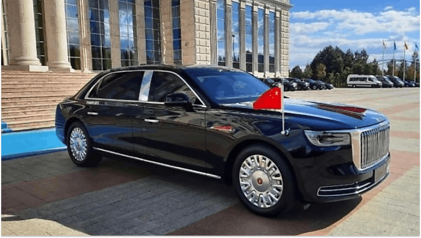 The state vehicle of Chinese President Xi Jinping