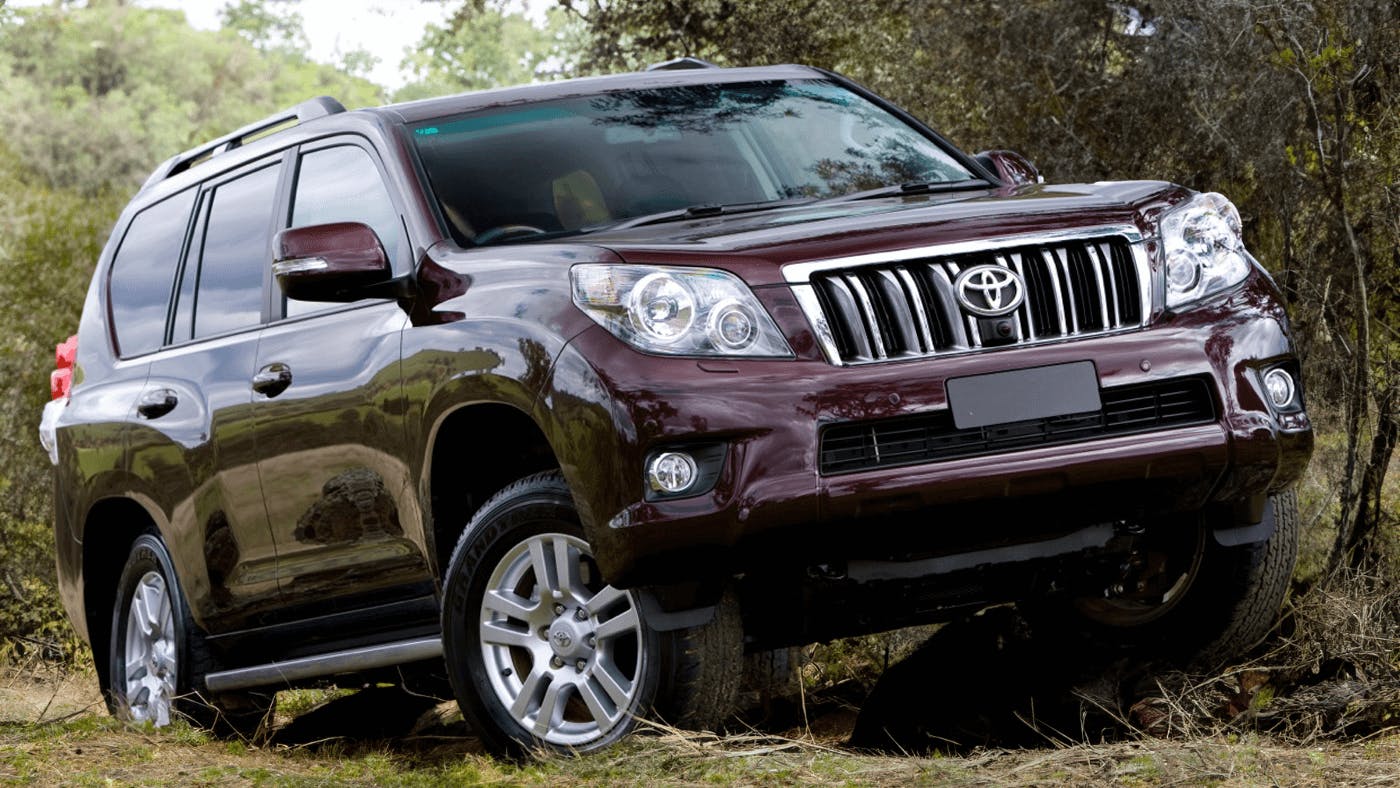 purple toyota prado