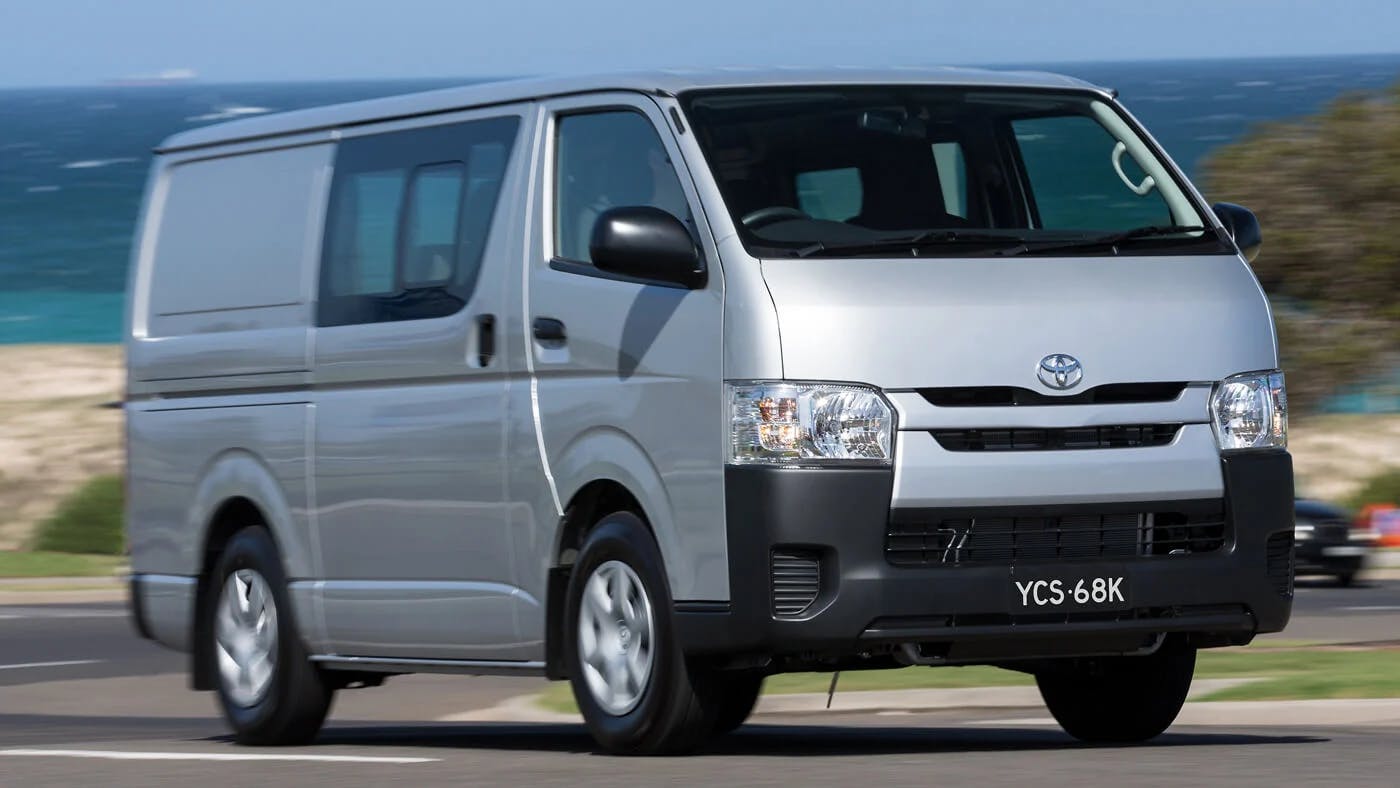 silver toyota hiace
