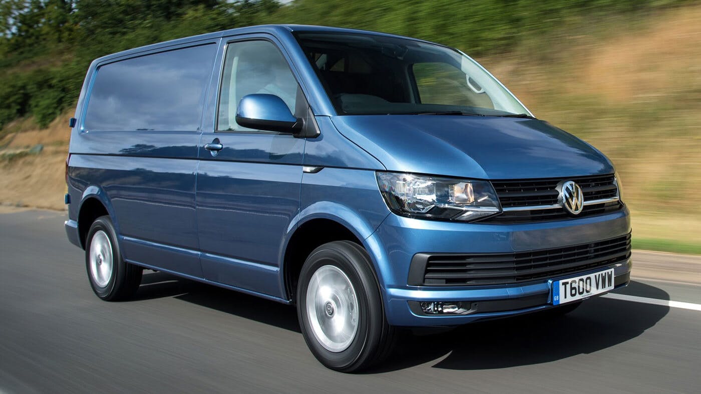 blue vw transporter