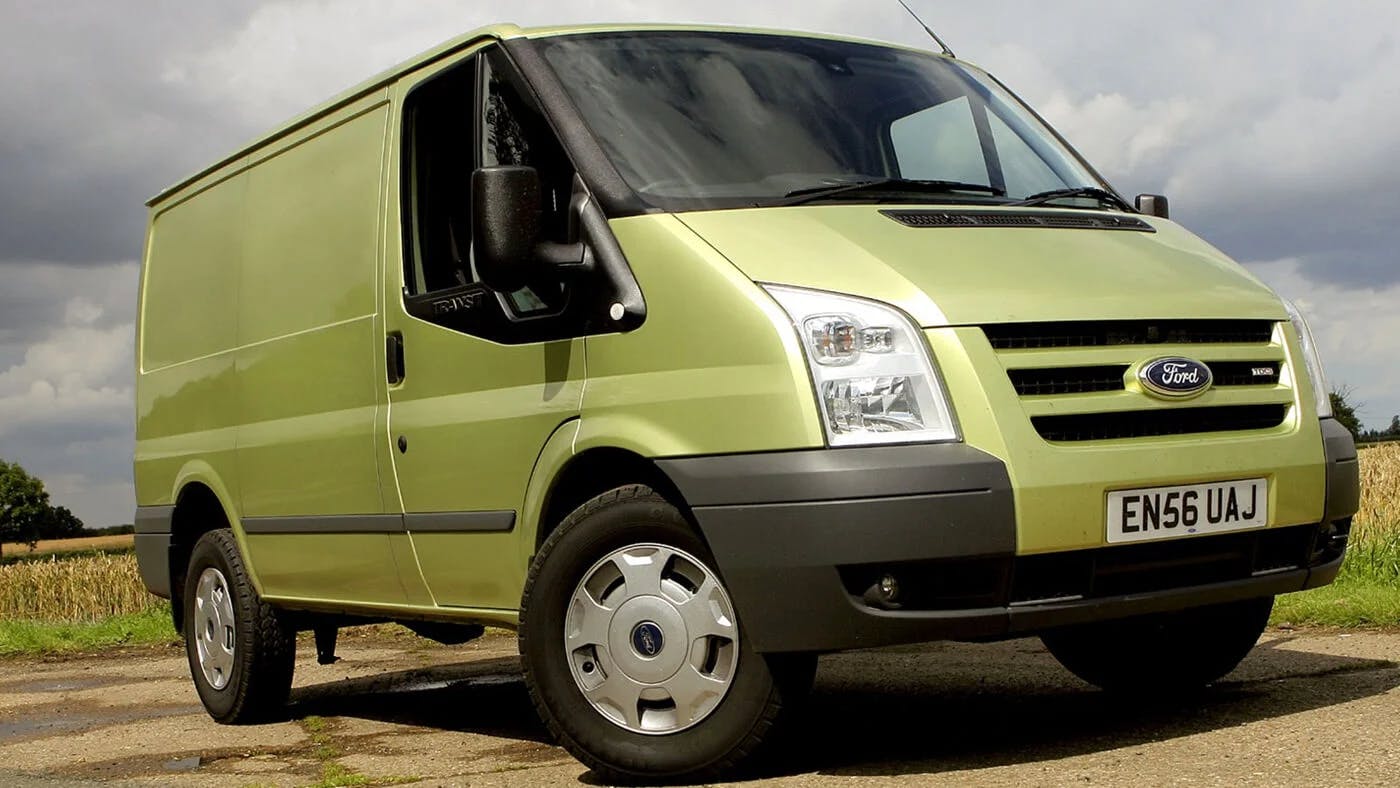 green ford transit van