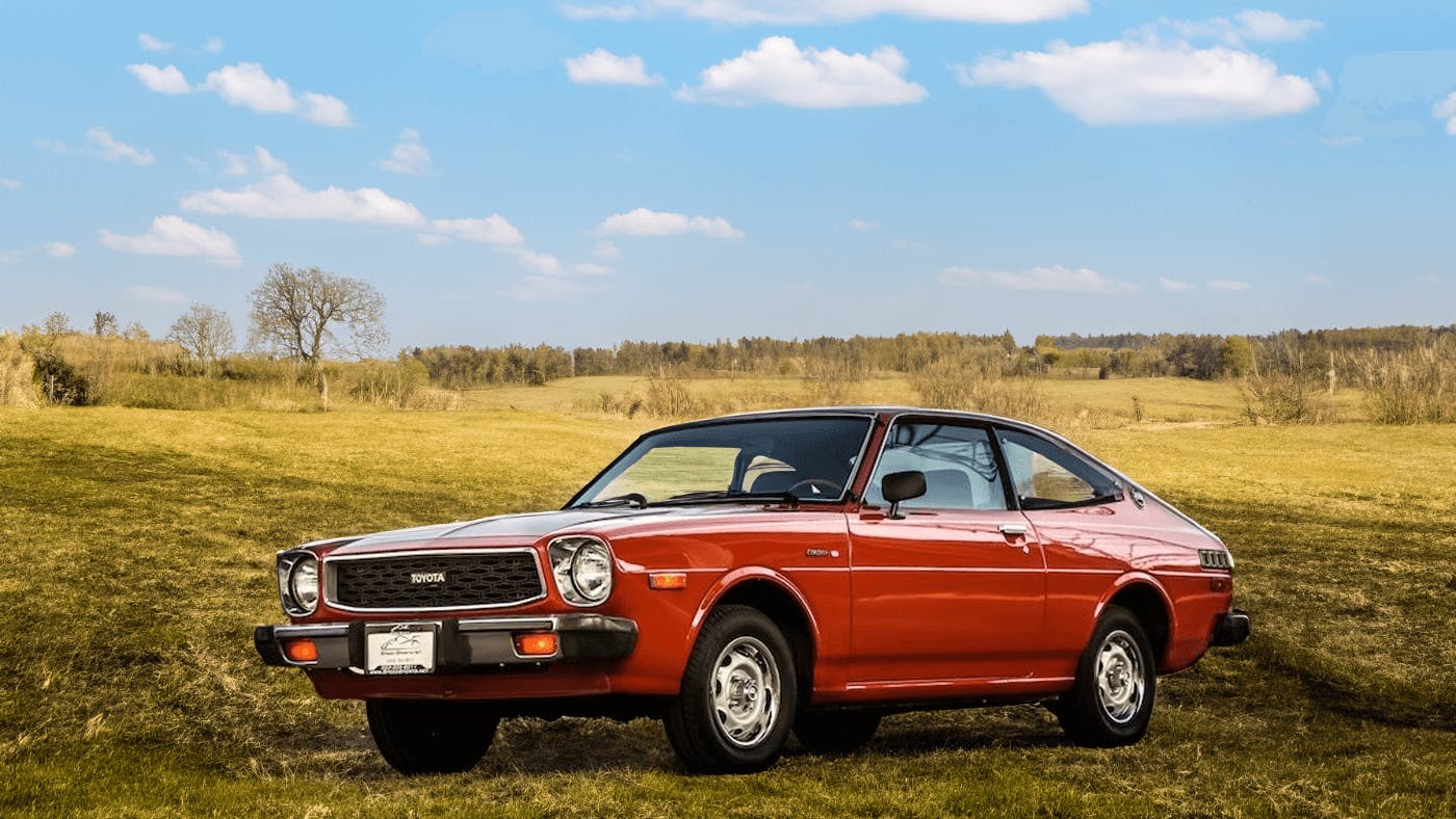 red 1979 toyota corolla
