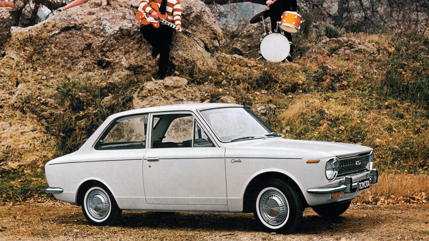 white toyota corolla