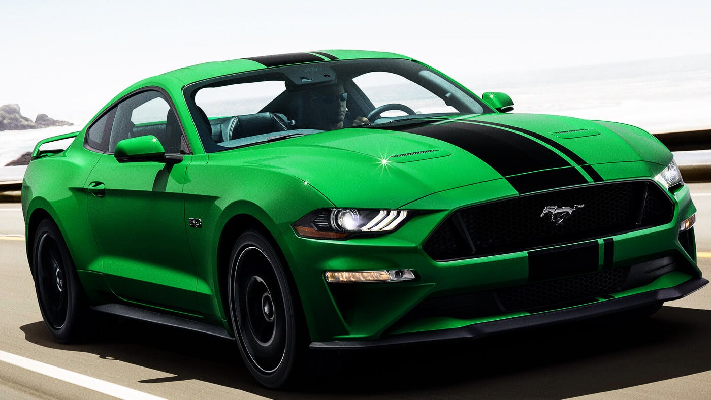green ford mustang