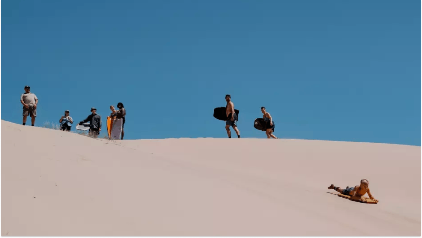 Sand surfing at Agnes Water and 1770 in Queensland