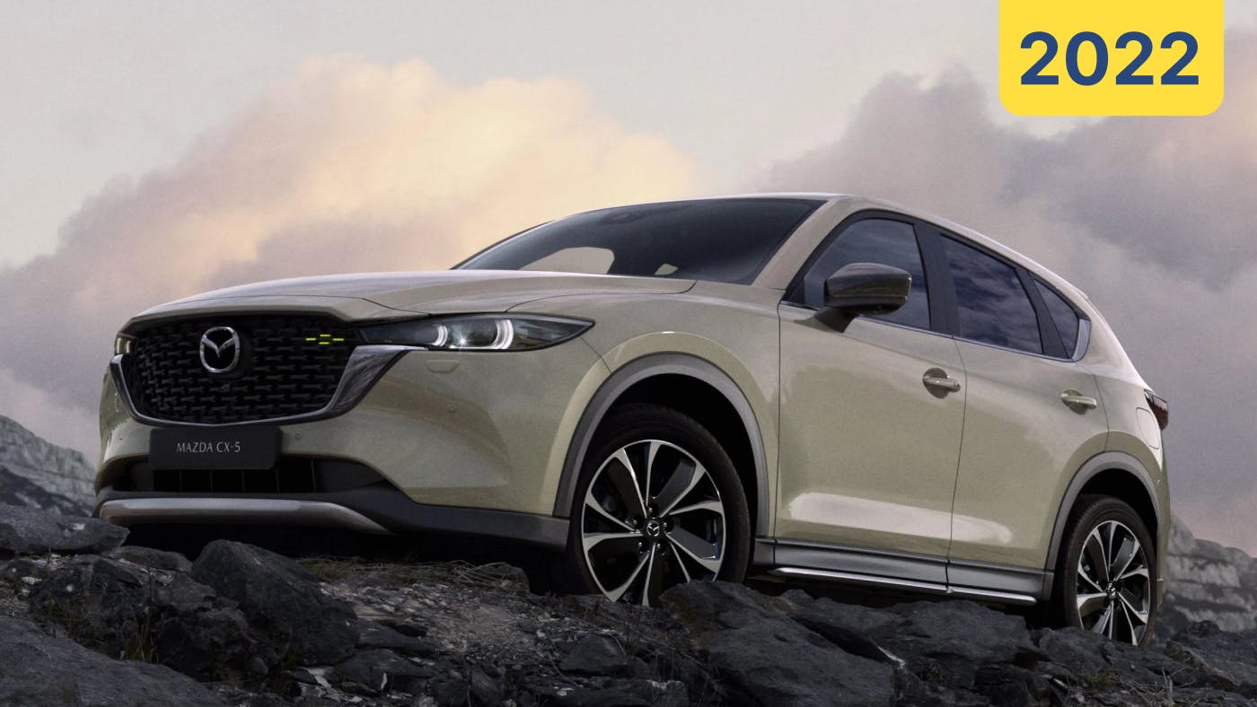 2025 Mazda CX-5 in ivory parked on rocks