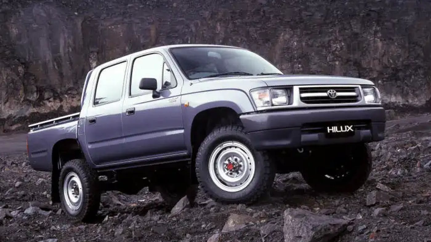 1980s Toyota Hilux in quarry