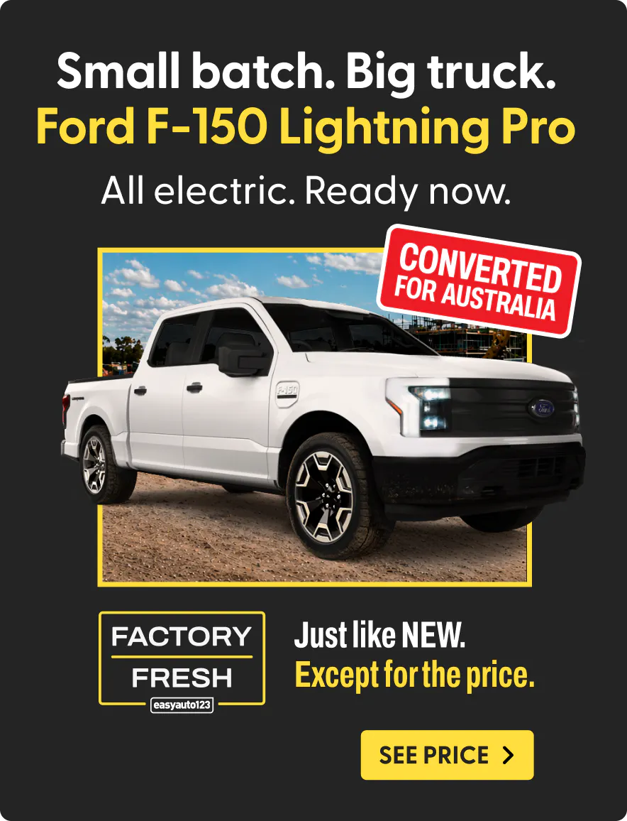 Factory Fresh Ford -150 Lighting Pro. Small batch. Big Truck. All electric. Ready now. Just like New. Except for the price.