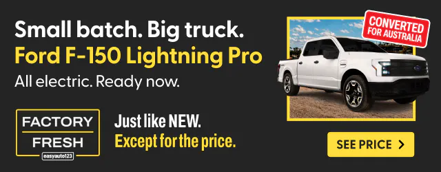 Factory Fresh Ford -150 Lighting Pro. Small batch. Big Truck. All electric. Ready now. Just like New. Except for the price.